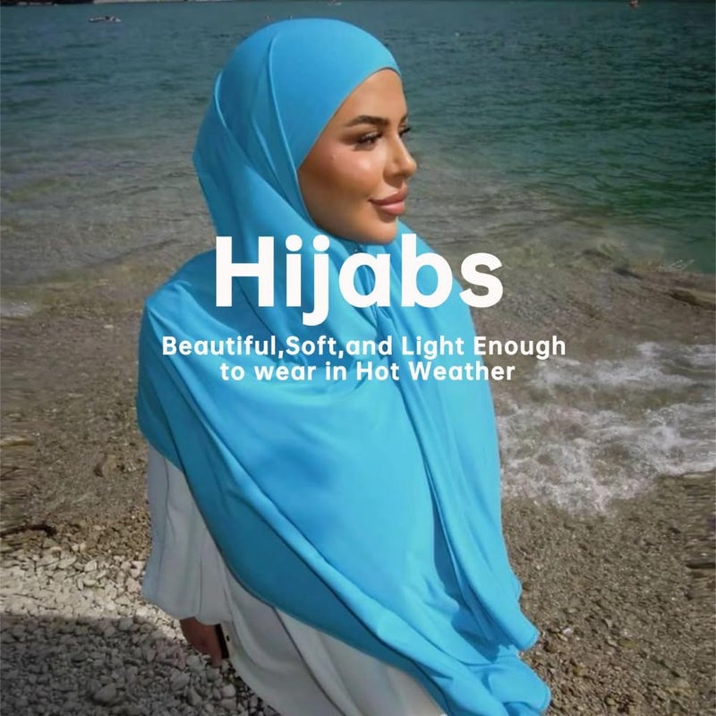 Harewom Chiffon Hijab for Women Sheer Shawl and Wraps for Wedding Bridal Scarves Summer Lightweight Sun-proof Scarf - Image 5